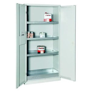 kovinska omara s krilnimi vrati za kemikalije