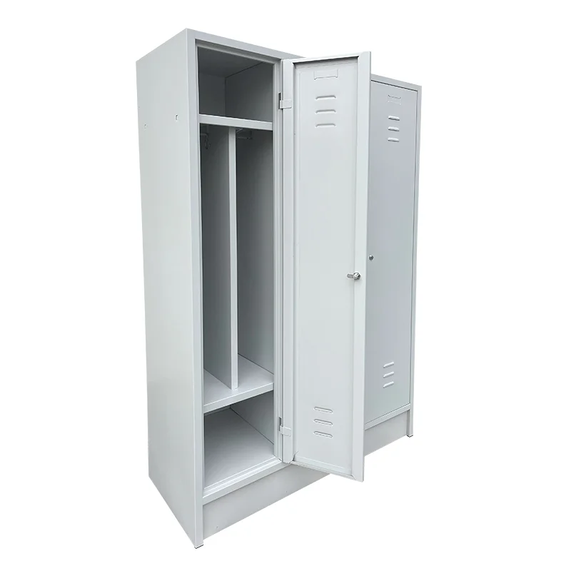 kovinska garderobna omara s prekatom in polico za čevlje